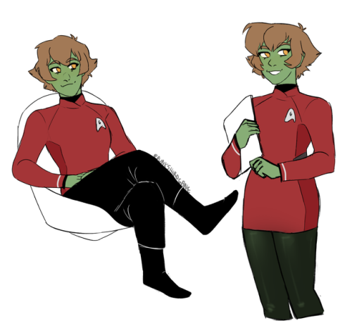 punkshirogane:so me and @unemployed-trashcan started a star trek au (’:hmu if u wanna hear abt