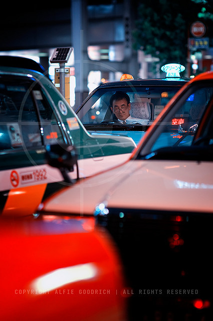 Waiting for the next fare: Shibuya, Tokyo