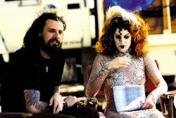 gh3ttobla5ter:  Some really cute pictures of couple Rob Zombie + Sheri Moon Zombie. 