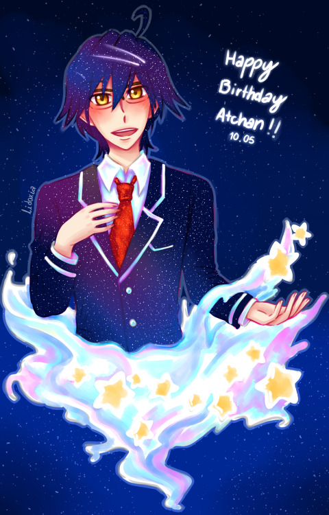 kalineas:At-chan’s hair is made of stars. HAPPY BIRTHDAY PRECIOUS CINNAMON ROLL (´▽`)♡