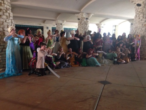 thecosmocutie: Disney meet up c: My friends and I are the Lion King group on the far side! XD I&rsqu
