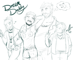 piligy:  Doodled this after watching the first episode of Dream Daddy on Jack’s channel today! Such a cute game, ahh! :D Can’t wait to see more of it!(My apologies for this being unfinished. I was super busy today and I worked on a few other things