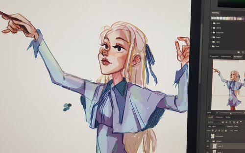 Fleur Delacour WIPJust gonna post WIP here because when I wanna do proper drawing… it takes a