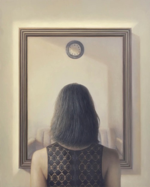 Timeless Room   -    Yongjae Kim , 2021.South Korean, b. 1985 -oil on panel,  50 x 40 cm