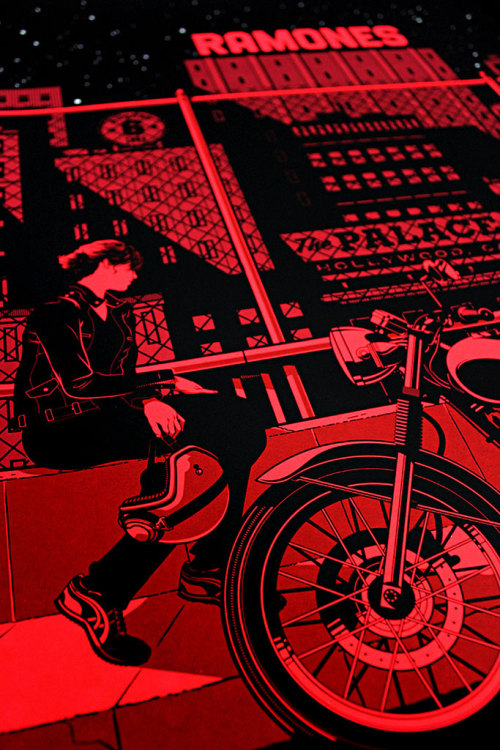 RAMONES Screen print by Kevin Tong 18&quot; x 24&quot; * Rare Edition! This print is available HERE