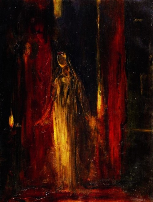 xshayarsha:Study for Lady Macbeth &amp; Study for Helen, by Gustave Moreau{I really like the red-blu