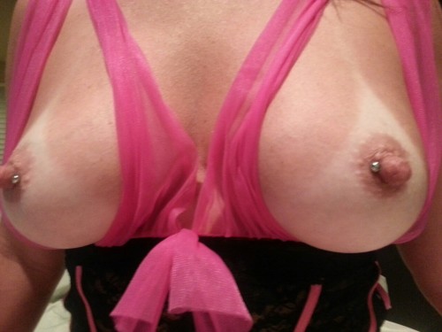 Porn Pics sandyc4fun:  My big tits are out and my nipples