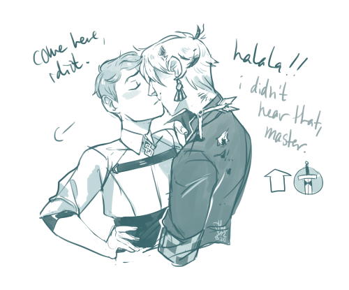 mana smooches 2/? | batch 1had a convo with my friend about how casgil would feel about having his m