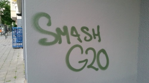 Some anti-G20 graffiti seen around Berlin.Also check out: An Anarchist Guide to the July 2017 G20 Su