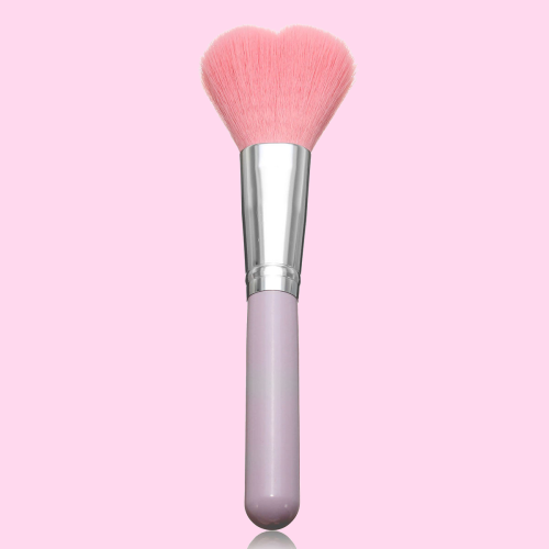 badxbaby:  Pink Heart Shape Makeup Blush Brush  Discount Code:purplehyacinth