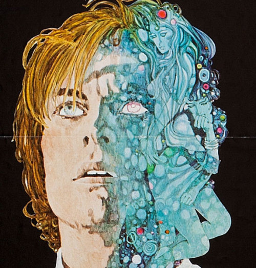 70sscifiart:  Detail from the 1970 Ted Coconis poster for Dorian Gray 