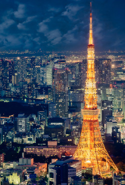 fuckyeahstreetlights:  Tokyo tower (by Rickuz)