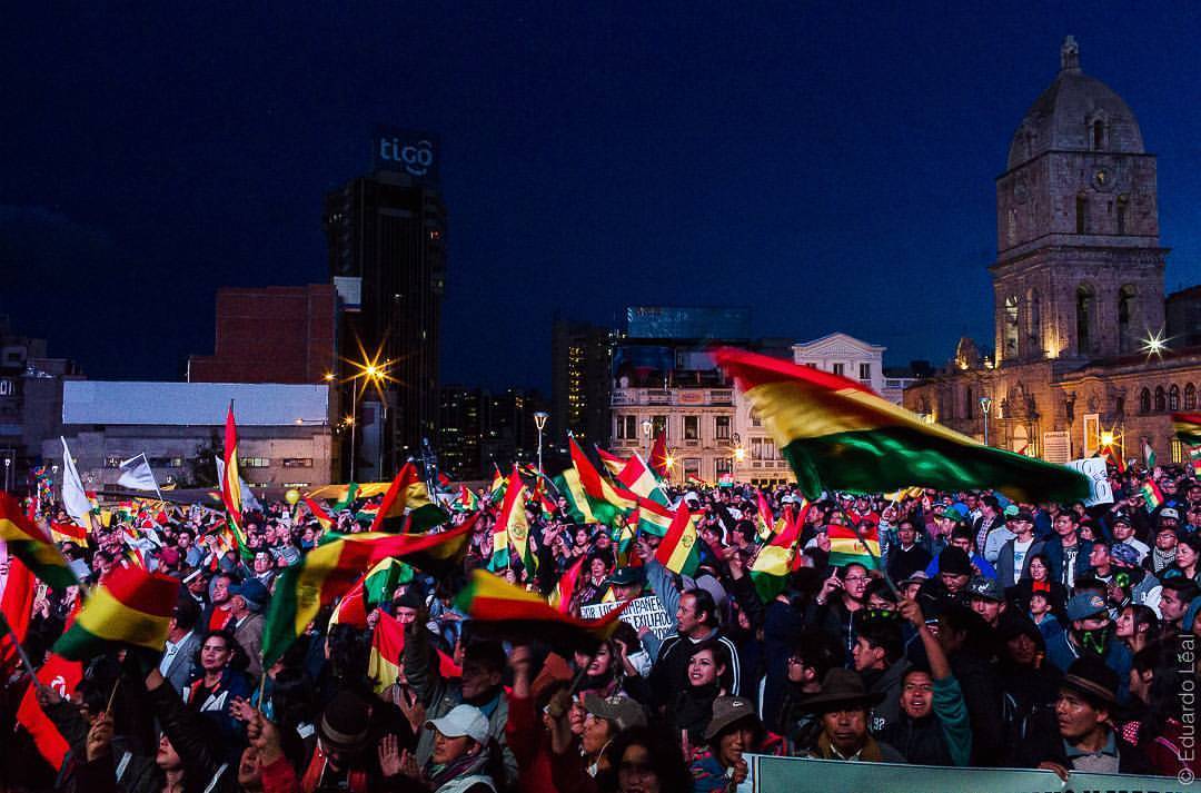 Demonstration for the No against the change of the Bolivian constitution one year after the referendum. A year ago the campaign for the No won the referendum but President Evo Morales and the Government don’t accept the result, even if they promised...