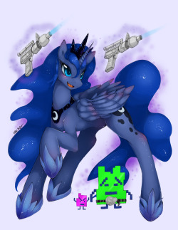 Ponyartgallery:  Princess Luna By *Slugbox Aqua Teen Hunger Force Crossover 