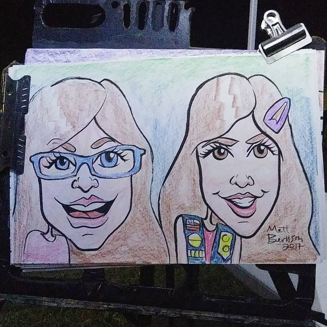 At Fellsmere Pond doing caricatures!  Come down and check out the lantern walk. #artistsontumblr