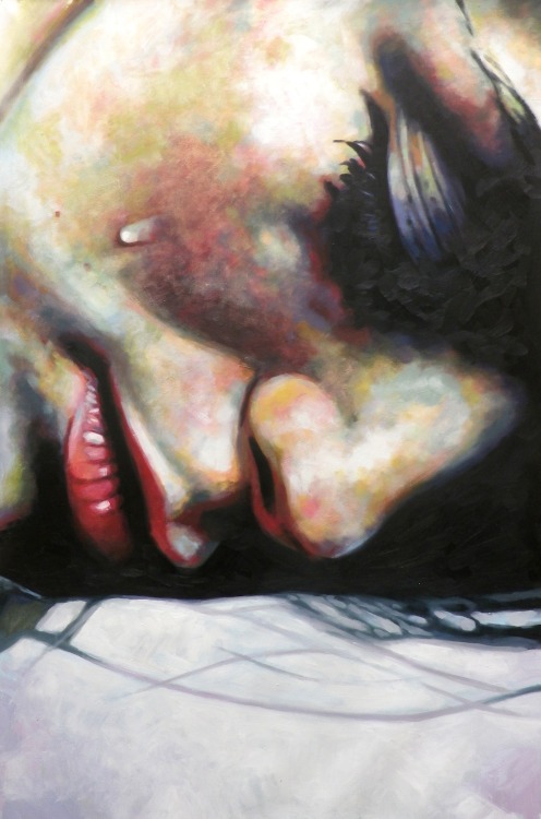 thomassaliot:Close up Catherine tear 180/120 cm oil on canvas