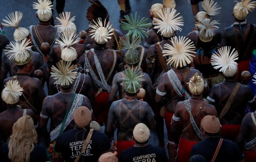 elbiotipo:allthebrazilianpolitics: Indigenous march in Brazil to demand land protectionIndigenous pe