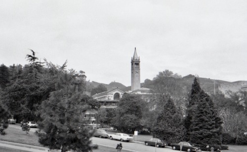 Doe Library and Sather Tower, University of California, Berkeley, 1969.