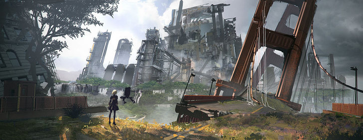 theamazingdigitalart:  The amazing concept art of NieR:Automata   NieR:Automata World