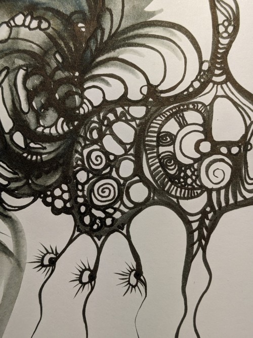 I Tried Drawing With A Brush Pen For The First Time And I Was Way Out Of My Comfort Zone And Not Happy.