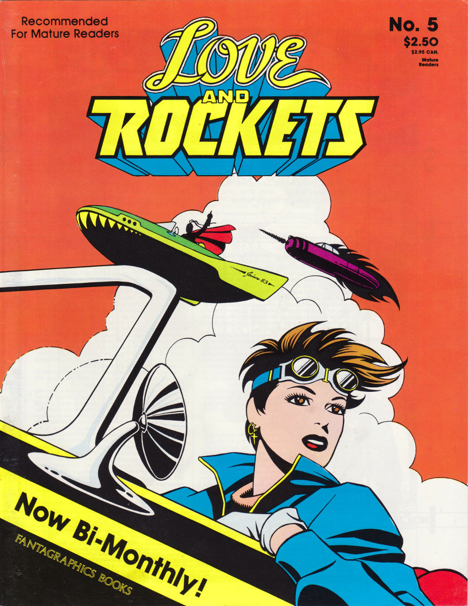 Love and Rockets No. 5 (Fantagraphics, 1984). Cover art by Jaime Hernandez.From a