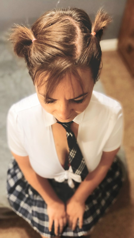 XXX p1nkcheeked:Playing schoolgirl for Daddy… photo