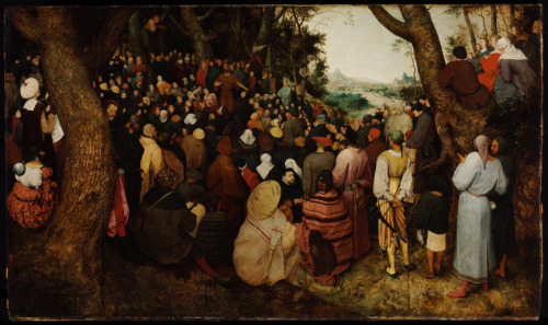 artist-bruegel: The Sermon of St. John the Baptist, 1566, Pieter Bruegel the ElderMedium: oil