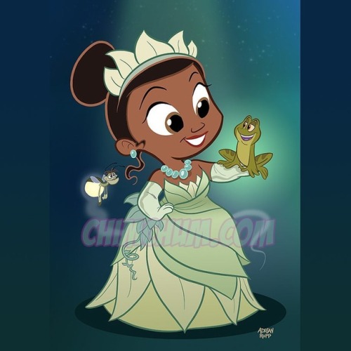 Miss Tiana and friends. Come see me at my booth at Denver Comic Con June 17-19! #disney #dailyart #a