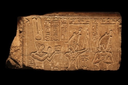 grandegyptianmuseum:Nero making offerings to the GodsFragment of a block relief depicting Emperor Ne