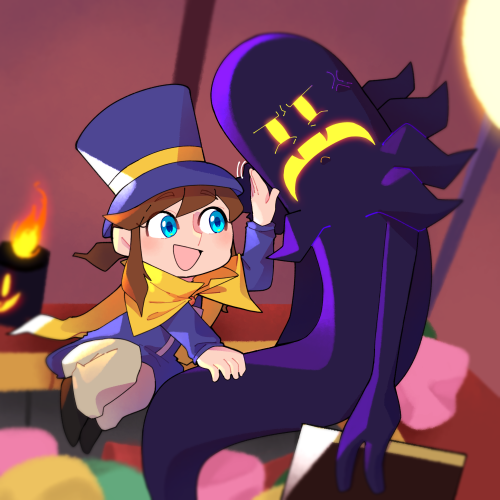 The Snatcher : You completed all my contracts…?!Hat Kid : Calm down…