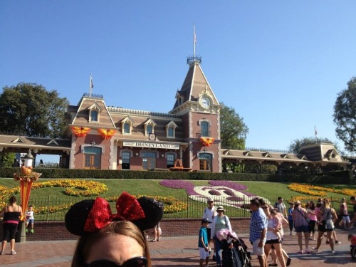 My friend took this photo when we went to Disneyland on Friday the 13th. My Minnie Mouse ears and fr