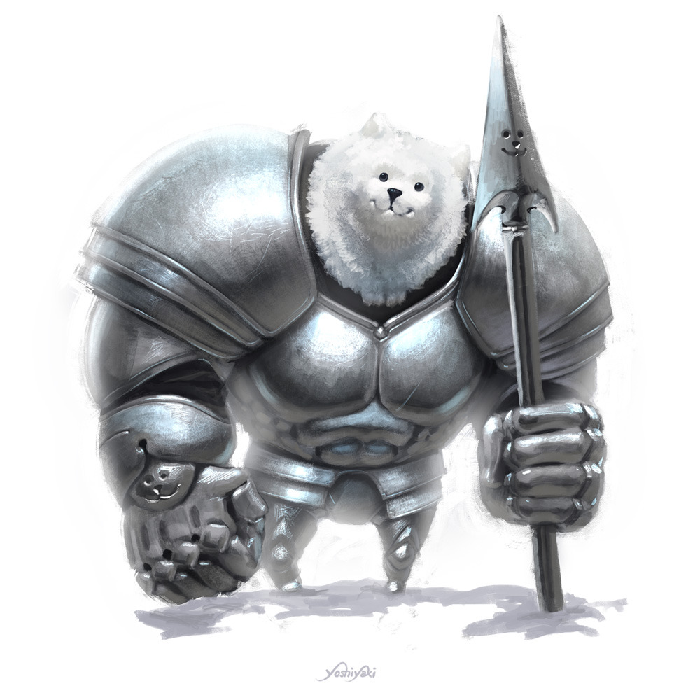 scienceisfood:  yoshiyaki: The Greater Dog (Undertale)  The biggest fuzzy baby 