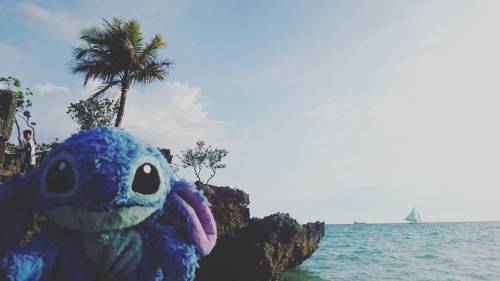 #stitch #travels #grotto #coconut #island #sea #sky #cloud #sailboat #boracay #philippines