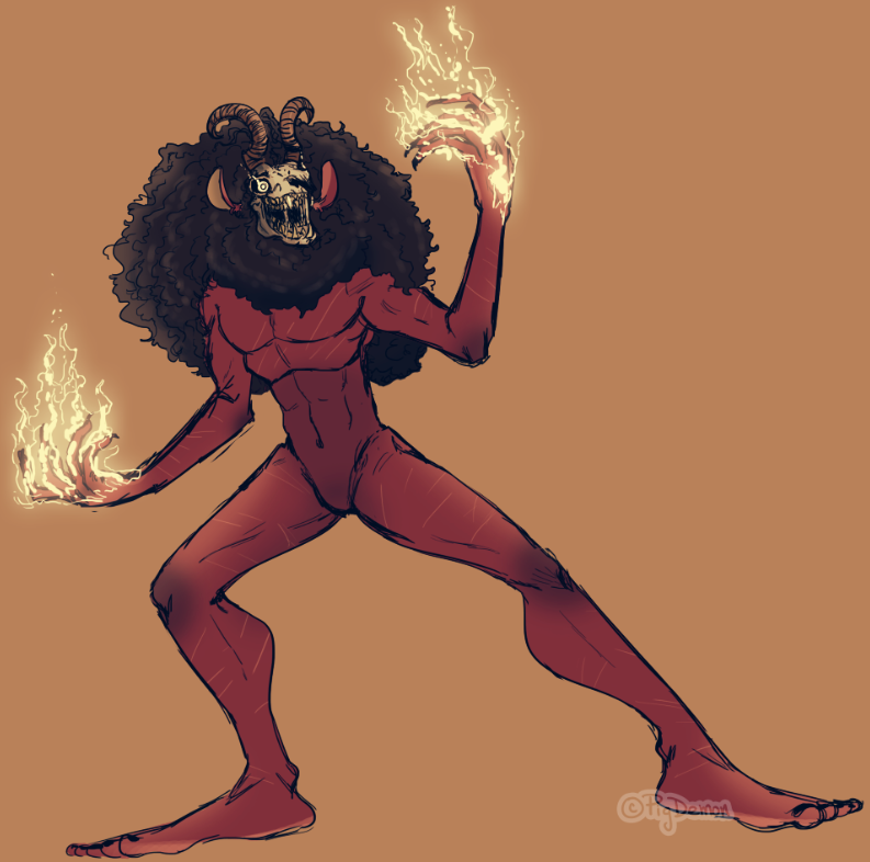 pigdemonart:  My day off continues with more demon doodles. This one has an actual