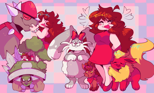 a while ago i had a silly idea to give em pokemon teams ! i never got around to drawing picos tho :[
