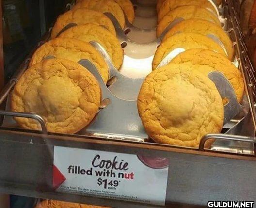 Cookie filled with nut...