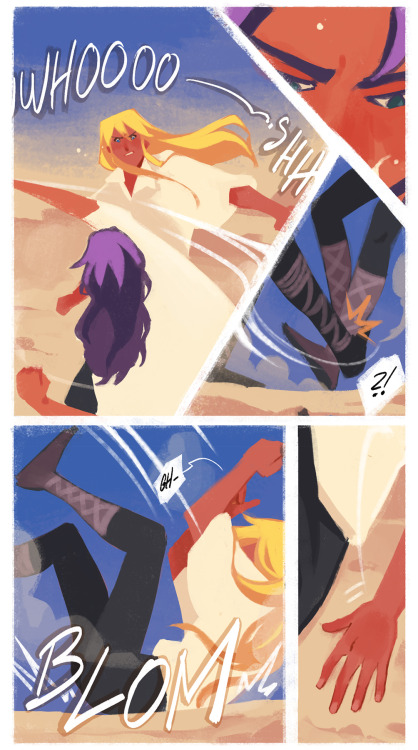 I wanted to do a color comic but I was too lazy to go through the sketch and the line…so I we