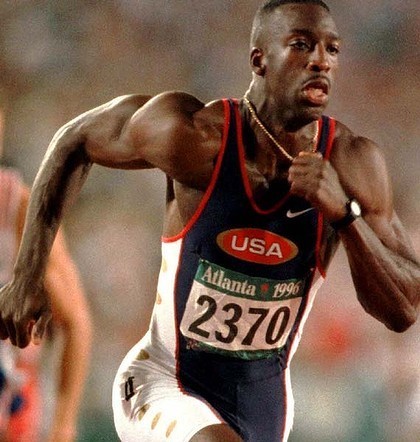 OLYMPICS TRACK FIELD MICHAEL JOHNSON 1996 SPORTS ILLUSTRATED 4X GOLD MEDALIST 