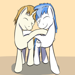 A couple of hugging colts, as requested in