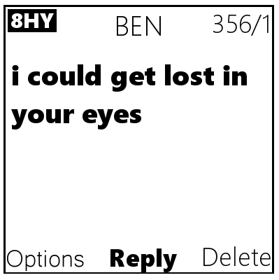 8hy:  “Text Me” (#95) Oct. 9th, 9:14 PM. (submit)