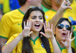 worldcup2014girls:  GIRL OF THE MATCH: Brazil