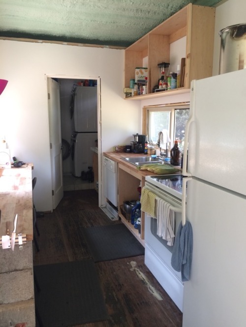 The kitchen is coming along! #tinyhouse #shippingcontainer #containerhome