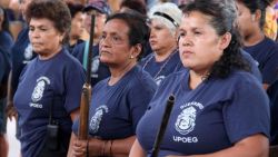 lil-reina:  thepeoplesrecord:  More than 100 Mexican women take up arms to defend communityAugust 26, 2013 More than 100 women in the southern Mexican town of Xaltianguis have taken up arms to protect their community from organized crime groups, a local