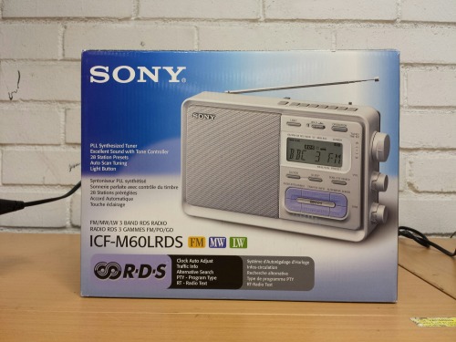 Sony ICF-M60LRDS FM/MW/LW 3-Band RDS Radio, 2002