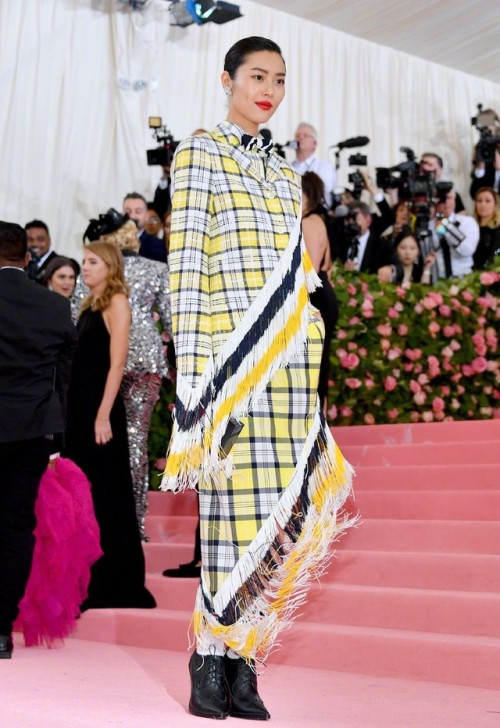 Liu Wen in Thom Browne at the 2019 Met Gala