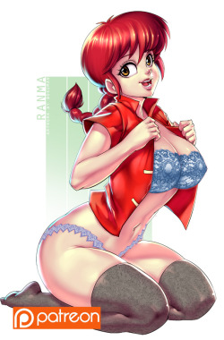 grimphantom2:  bokuman:  Ranma Patreon by bokuman   Nice one! Good to see female Ranma wearing some sexy lingerie than boxers =P   &lt; |D’‘‘‘‘