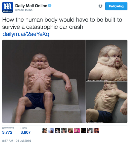 rasec-wizzlbang:buzzfeed:People Are Freaking Out Over This Disturbing Road Safety Sculpturewhat do n