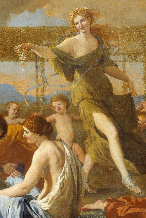 jaded-mandarin:Nicolas Poussin. Detail from The Empire of Flora, 1631.