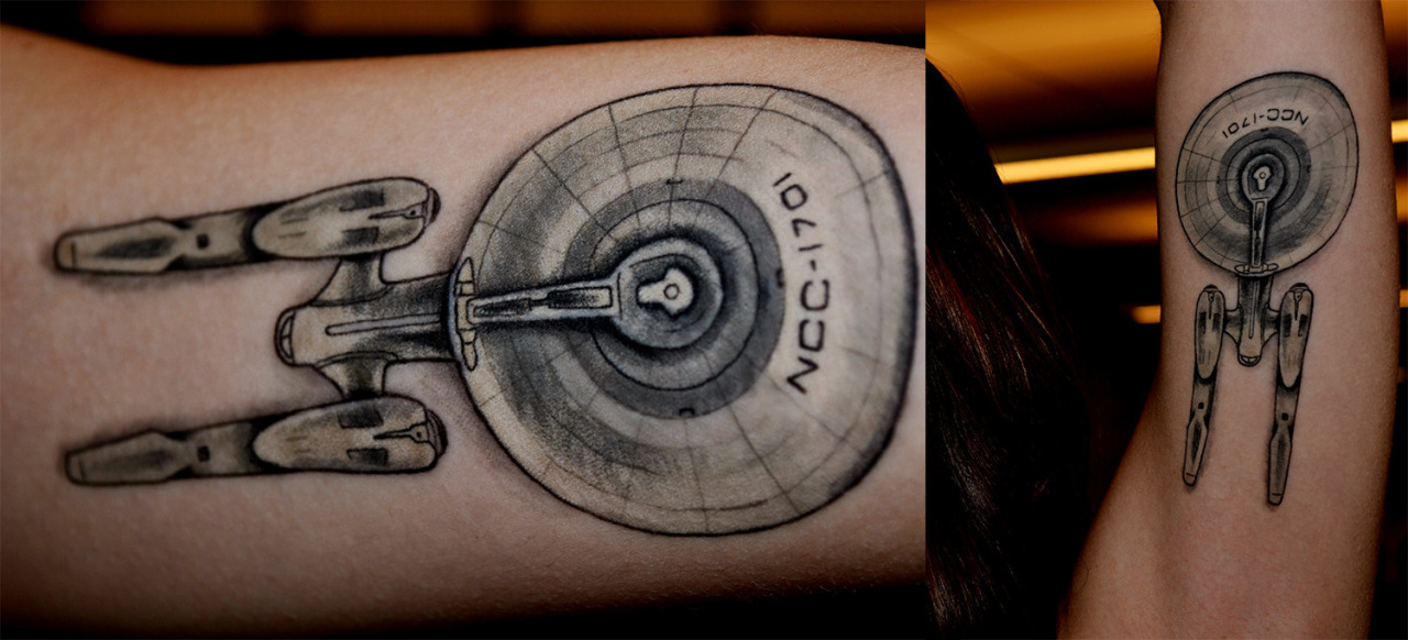  — My fully healed Enterprise tattoo that was done by...