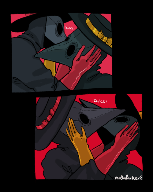 alligatestheclotpole:when u want to kiss ur bro but ur plague masks are in the way : (
